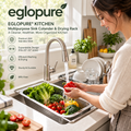 eglopure Multipurpose In-Sink Colander & Utensil Drying Rack – Premium Rustproof 304 Stainless Steel Food Strainer for Produce Prep & Tableware Drying